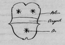 Drawing of Italian Arms of Taliaferro by Thomas Jefferson, 1786 Source: Library of Congress